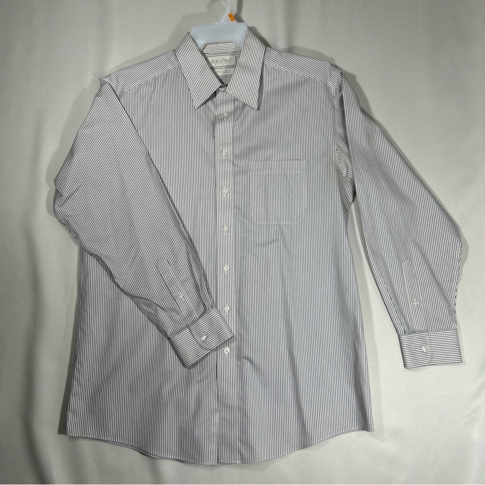 Gold Label Roundtree and York Classic Men's Striped Shirt 16.5 34